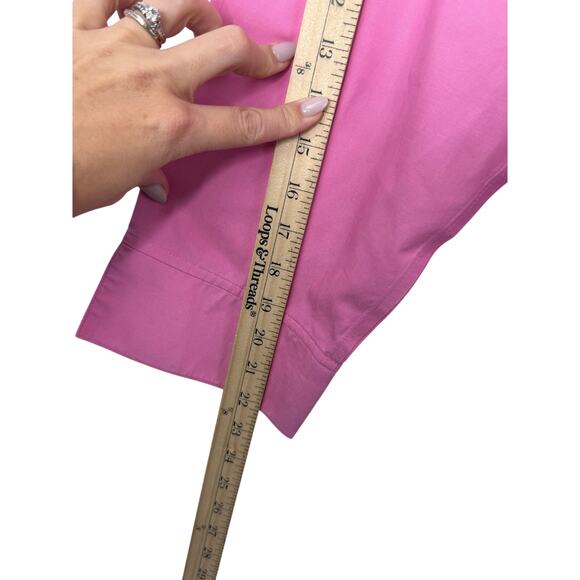 Foxcroft Heritage Non-Iron Shirt 18W Pink Cotton Poplin Button Front Classic - Picture 9 of 10
